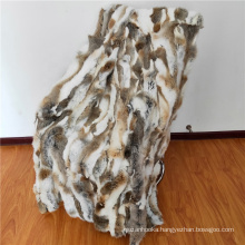 Natural Luxury Soft Premium Quality Durable Thick & Lush 100% Natural Rabbit Fur Throw Blanket